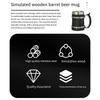 Large Capacity Beer Mugs For Outdoors Use With Retro Woodgrain Finish Nonrust Steel Insulated Cup Thermal Resin Construction