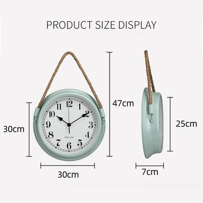 matakoko315 Luxury Wall Clock Antique Stylish Interior Easy to See Quiet Retro Scandinavian Living Room Cool Clock Analog Wall Clock Numbers Round