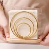 Creative Wood Base Iron Napkin Holder Modern Style Stable Countertop Napkin Organizer Paper Dispenser Rack Table Decoration