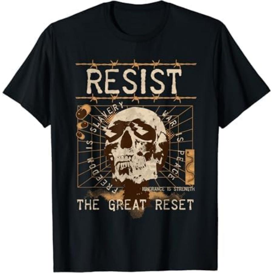 

Resist The Great Reset Ministry of Truth T-Shirt Mali Mens Womens Tank Top Sweatshirt Hoodie Longsleeve Gift 282 Black XXXXXL чорний