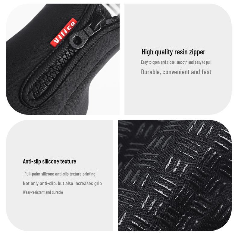 Unisex Touchscreen Non-Slip Winter Skiing & Cycling Gloves with Thick Velvet Lining