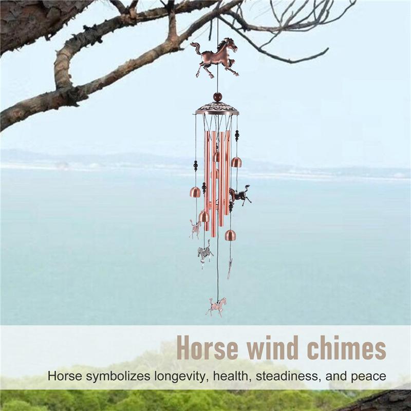 Vintage Dzwonki Wietrzne, Dzwonki Wietrzne z Koniem, Muzyczne Dzwonki Wietrzne Dla Rodziny, Pań, na Festiwale, na Balkony, Ganki, Dekoracja Ogrodu