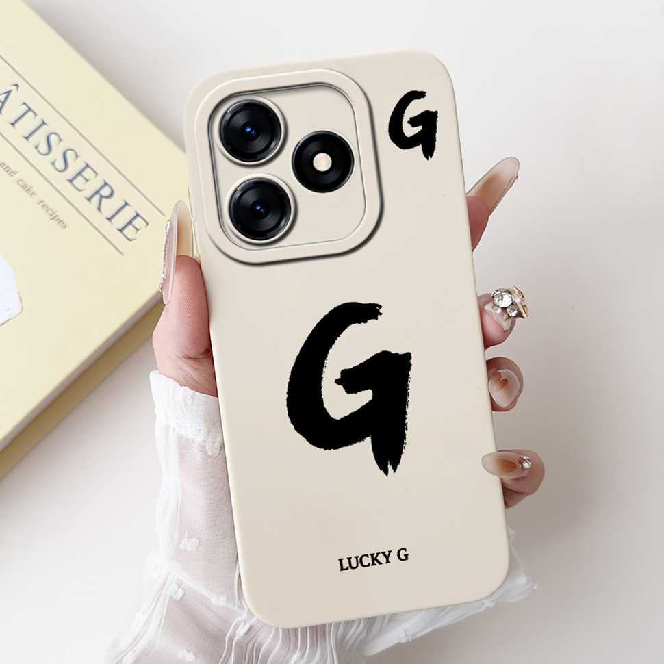 For Realme Note 50 Case RMX3834 Cute A-Z Letters Cover Soft Silicone Casing For Realme Note 50 Note50 Fundas Capa