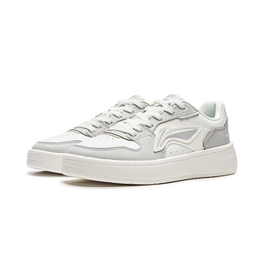 Li Ning Floating Boat Low top Skateboard Shoes Women's White Gray AGCW210-2