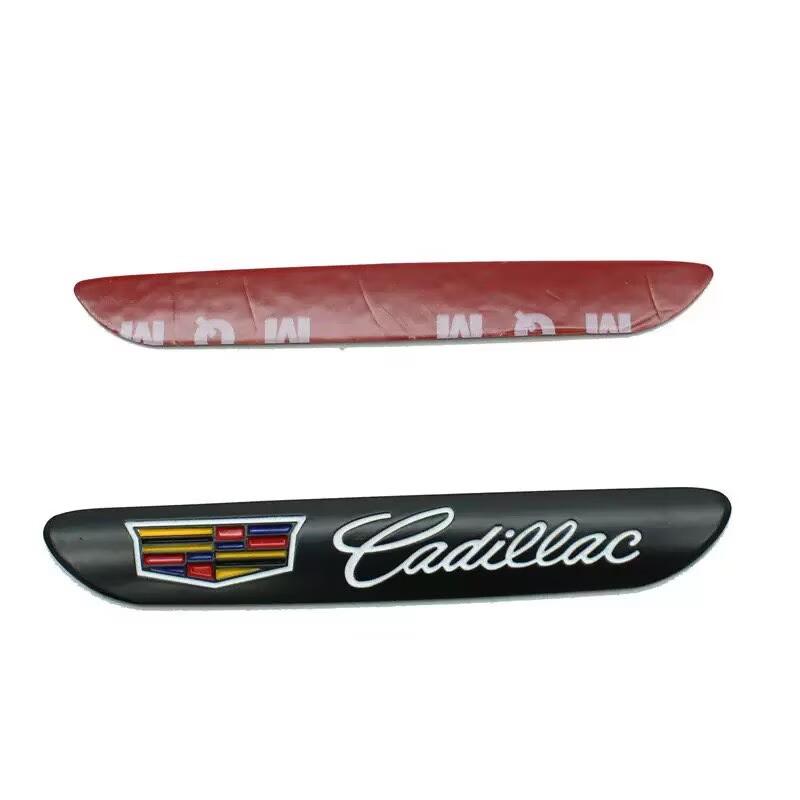 9.5x1.5cmMetal Car Fender Side Emblem Stickers Rear Trunk Badge for Cadillac ATS BLS CT4 CT5 CT6 CTS EXT SLS STS XT4 XT5 XT6 XTS