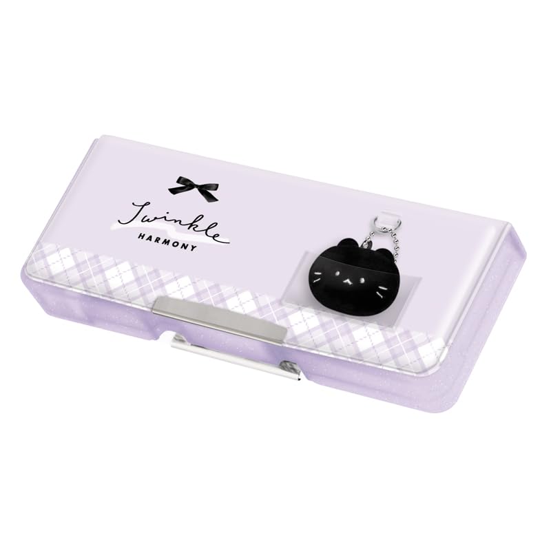 Kamio Japan Twinkle Harmony Cat Compact Double-Sided Pencil Case, 228686