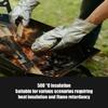 Heat Resistant Work Glove With Aluminum Foil Backing And Leather Palms For Industrial Camping High Temperature Tasks Use