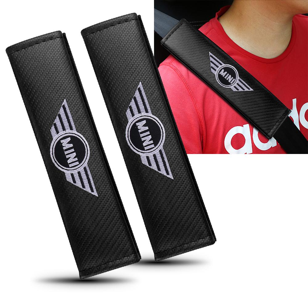 For MINI Cooper JCW WORKS S R55 R56 F55 F56 R57 R58 R59 R60 R50 Car Carbon Fiber Seat Belt Cover Strap Shoulder Protector Pad Sfzkd77