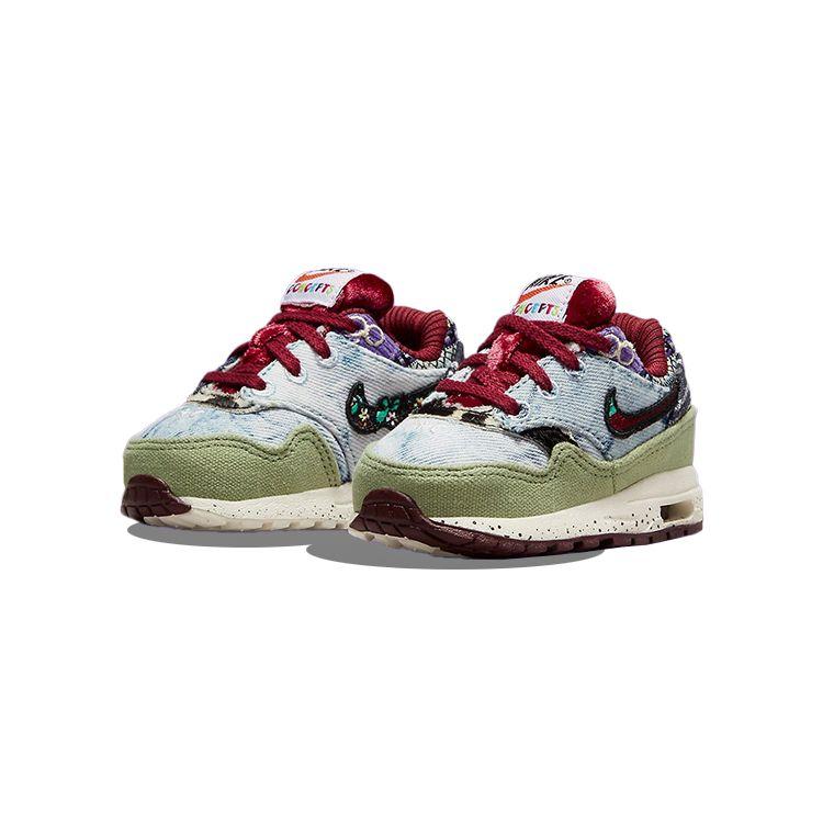 Concepts x Nike Air Max 1 SP TD Mellow Baby Sneakers Multi-Color Oil-Green Sail DR2363-300