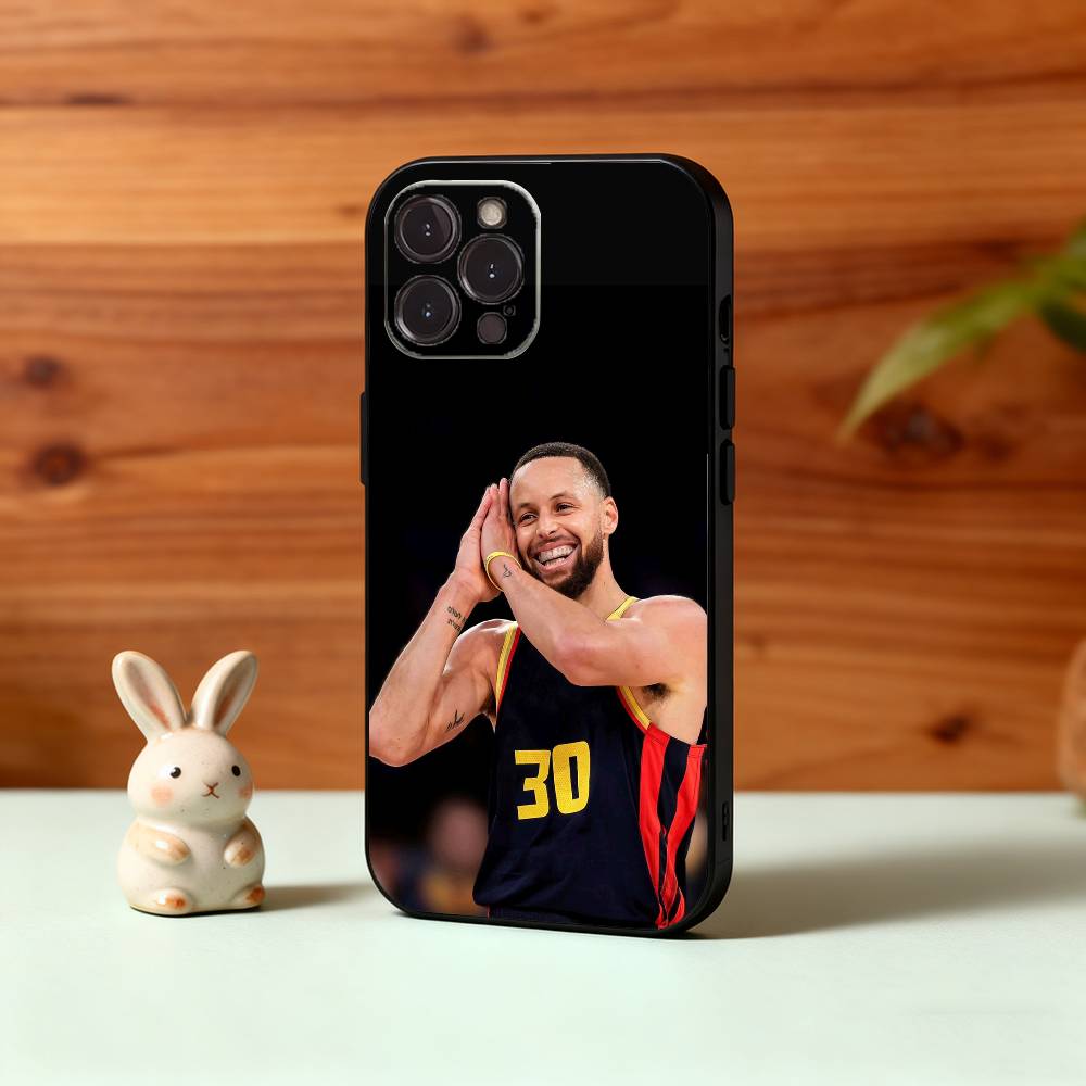 Sportstar S-Stephen C-Curry Handyhülle Für iPhone17,16,15,14,13,12Plus,Pro Max,XS,5G Weiches Silikon Schwarze Hülle