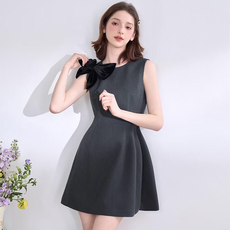 Xiyu Elegant Round Neck Vest Dress