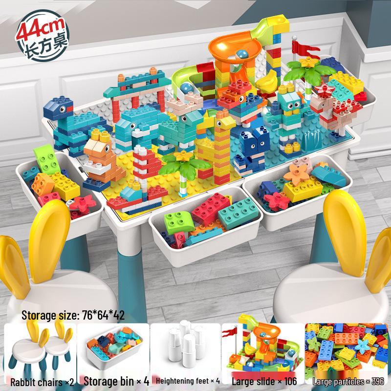 Children's Multifunctional Building Block Table for Early Education and Brain Training