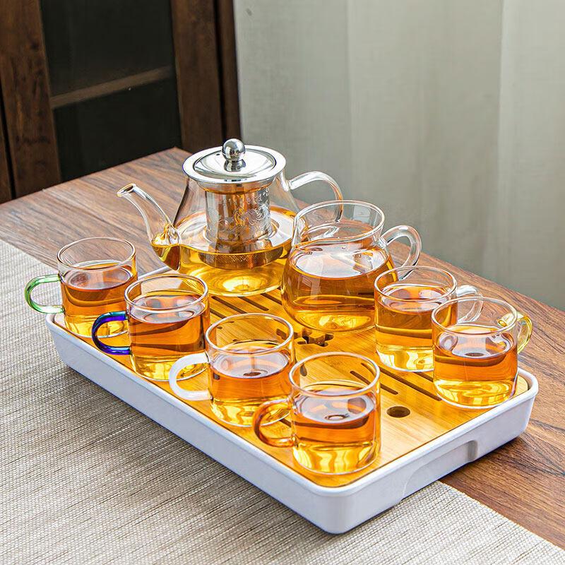 QIWEY Automatic Water Refill Glass Kung Fu Tea Set