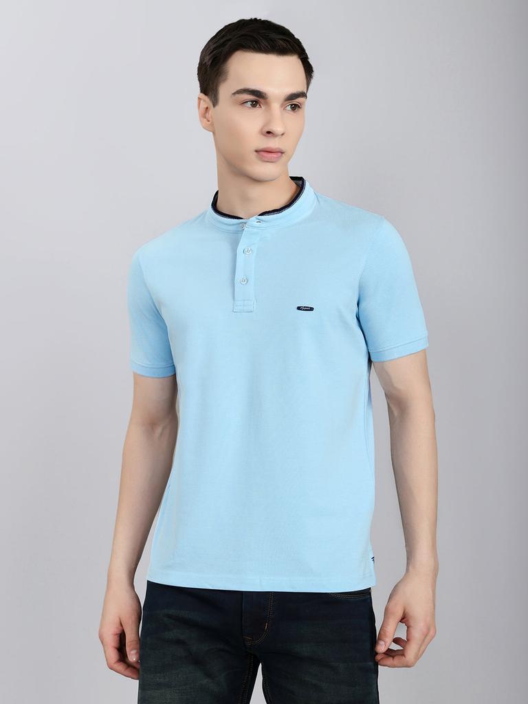 MONTE CARLO Men Smart Fit Sky Tshirt