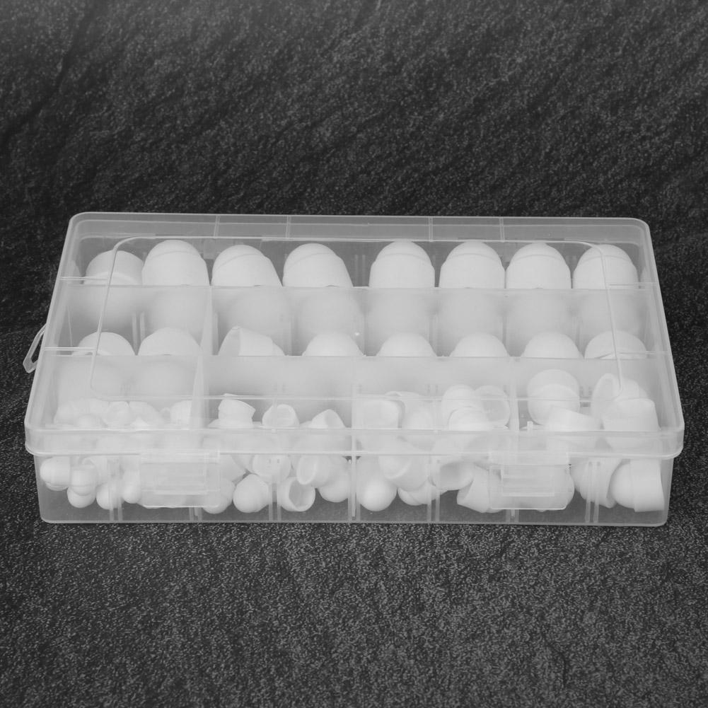 145 Stück/Box PE Dommutter-Set M4 M5 M6 M8 M10 M12 Sechskantmutter Kappe Eisenwaren Befestigungselemente