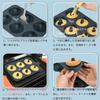 SUPER KITCHEN Donut Silicone Cake Confectionery 6 Heat Baked Donut Muffin Kitchen Easy to Clean Mold, Mold, Mold, Tools, Plate, Non-Stick, Pieces,