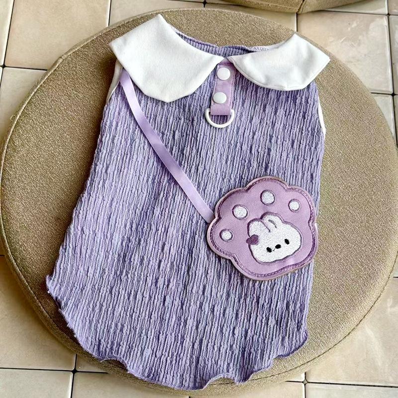 Summer Thin Teddy Bichon Pomeranian Yorkshire Poodle Small Dog Cat Pet Traction Dog Clothes