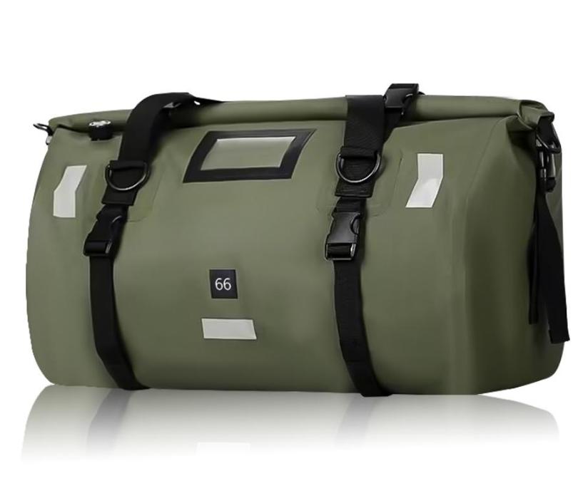 Motorcycle Waterproof Tail Bag Travel Outdoor Dry Luggage Roll Pack Bag 40/66 Motorbike Luggage Backpack Motorcycle Seat Bag