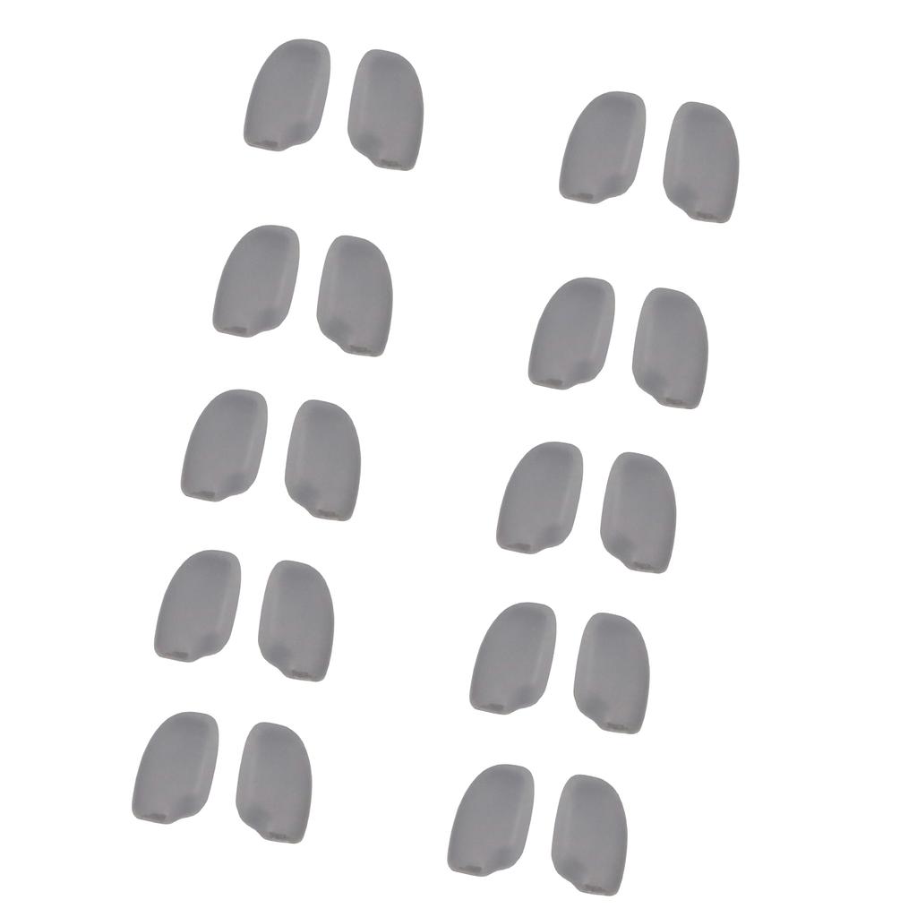 Black Thick Silicone Nose Pad for Glasses and Sunglasses 10 Pairs Anti Slip Cushions