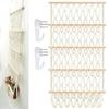 4-Layer Stuffed Toy Storage Hammock Net Large Capacity Stuffed Animal Storage Boho Hanging Toy Organizer for Playroom Bedroom