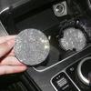 2Pcs Diamond Car Coaster Water Cup Slot Non-Slip Mat Silica Gel Pad Cup Holder Mat Car Gadget Bling Car Accessories for Woman