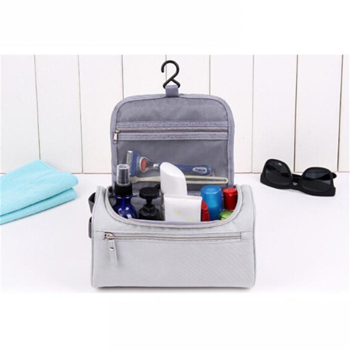 Multifunctional Hanging Zipper Travel Cosmetic Bag Storage Pouch Large Capacity Organizer