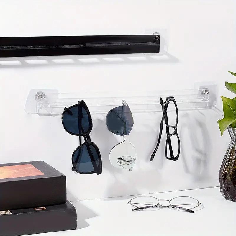 Sunglasses Storage Rack Wall Mounted Glasses Rack 7 Holes Acrylic Hooks for Glasses Organizer Home Door Hook Glasses Hanger