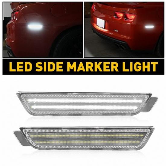 For 2010-2015 Chevy Camaro SS Style FrontRear White LED Side Marker Lights USEA