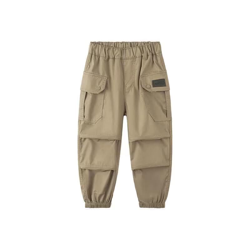 SEVEN BOBI Girls' Khaki High-Waisted Cargo Jogger Pants