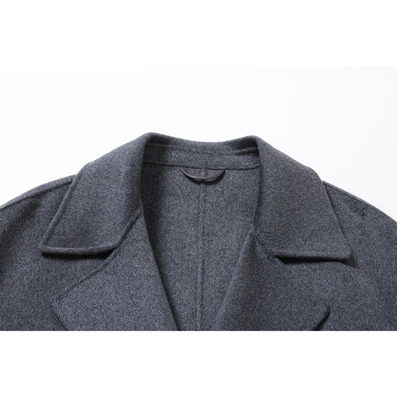 G·TENNA Men's TY28906 Long Cashmere Wool Blend Coat