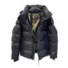Black Gold Five-grid Down Jacket Women's Short New Couple White Duck Down Men's and Women's Versatile Thickened Coat