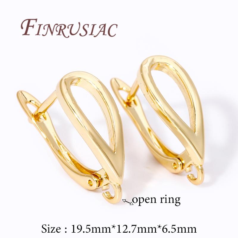 

Trendy French Earring Hooks Clasp Accessories For Earrings 18K Gold Plated Earwires Fasteners Findings For DIY Women s Jewelry 1 pair