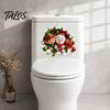 Holiday Bathroom Wall Sticker Christmas Crack Toilet Seat Cover Sticker, Cute 3D Elf Boy Snowman Broken Waterproof Restroom Art Through Tank Lid Decal