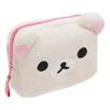 Cute Cartoon Bear Plush Short Wallet Coin Purse For Women Girls Money Clip Storage Bag Gift