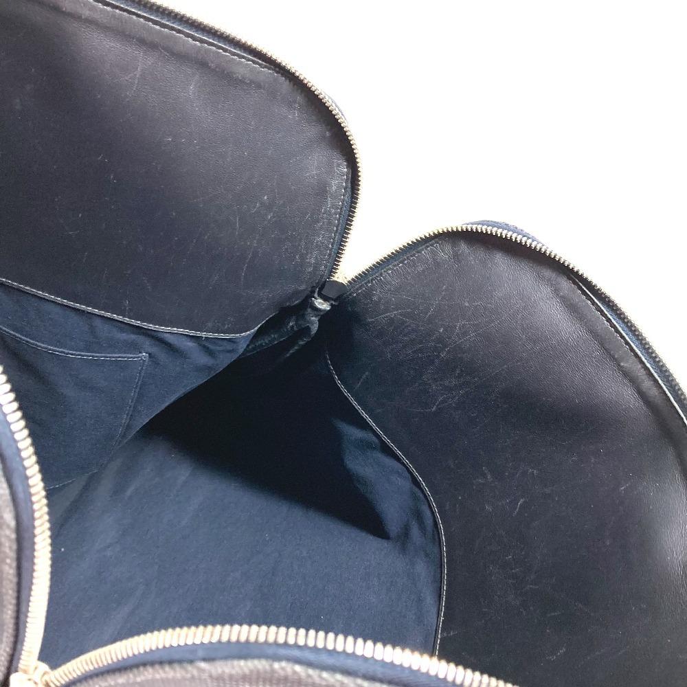 HERMES Duffle Bag Sac Iboo GM Tote Bag Hand Bag Leather/Canvas Black/Navy