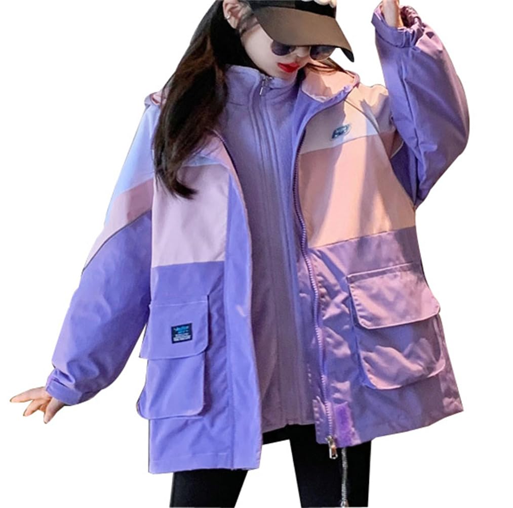 BLZXIAN Windbreaker with Fleece and Mountain Hooded Sizes Fleece Height 150cm Girls' 3-in-1 Lining, Spring, Autumn, Winter, Kids' Jacket, Coat, Parka,