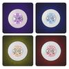 Colorful LED Coaster with 3 Light Modes Self-Adhesive Portable Drink Coaster for Beer Coffee Bar Ambience Lights Fun Home Bar Accessory