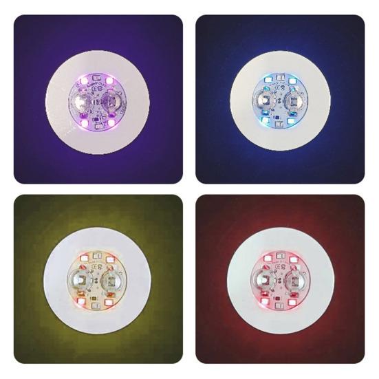 Colorful LED Coaster with 3 Light Modes Self-Adhesive Portable Drink Coaster for Beer Coffee Bar Ambience Lights Fun Home Bar Accessory