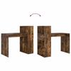 Desk with Shelf Smoked Oak 108 x 55 x 103.5 cm
