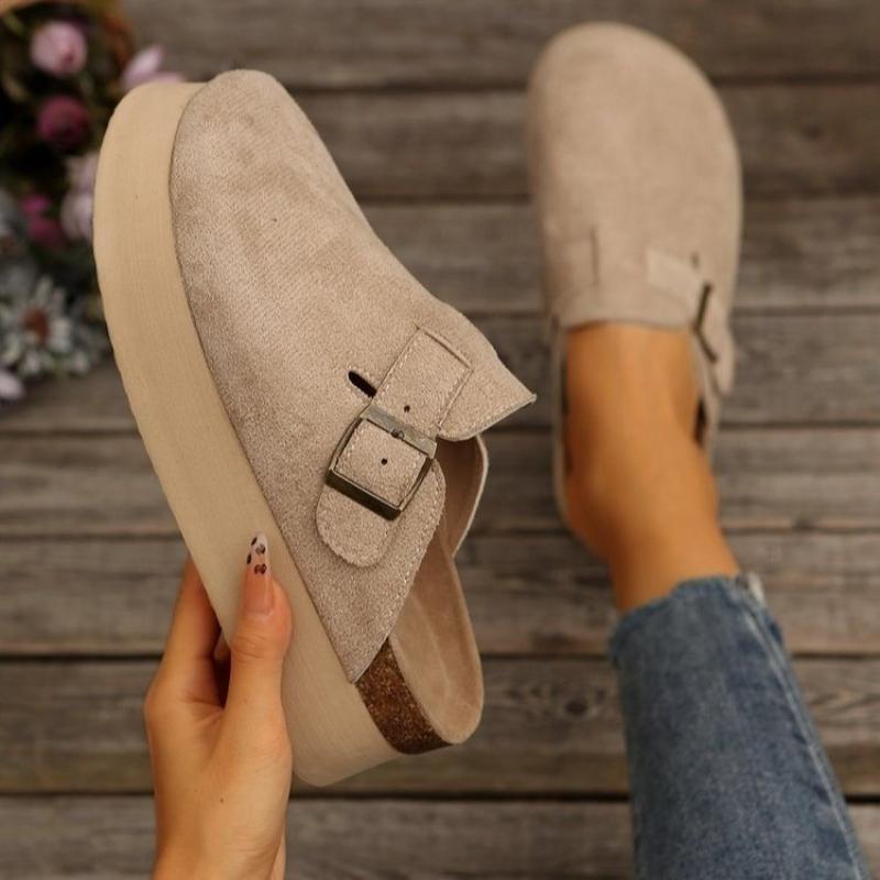 Fashion Women Cork Slippers Fashion Mules Slide Women Women Retro Slippers Cork Clogs Slippers Slip-on House Flat Shoes Beach Sandals