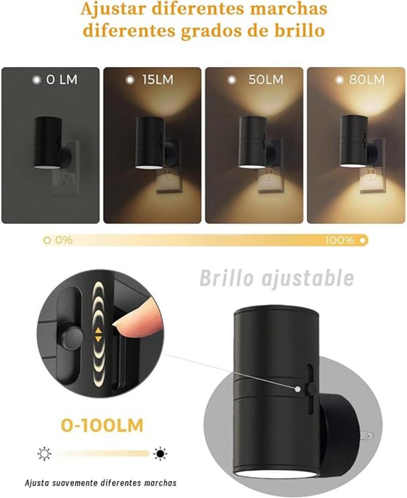 Wall Mounted LED Light with Adjustable Brightness Sensor From Dusk To Dawn Used for Corridors Bedrooms and Bathrooms