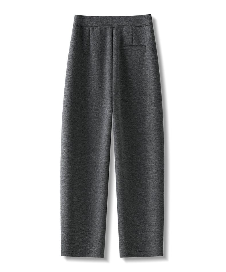 Women's 2026 Autumn/Winter Loose Slimming Woolen Crop Pants