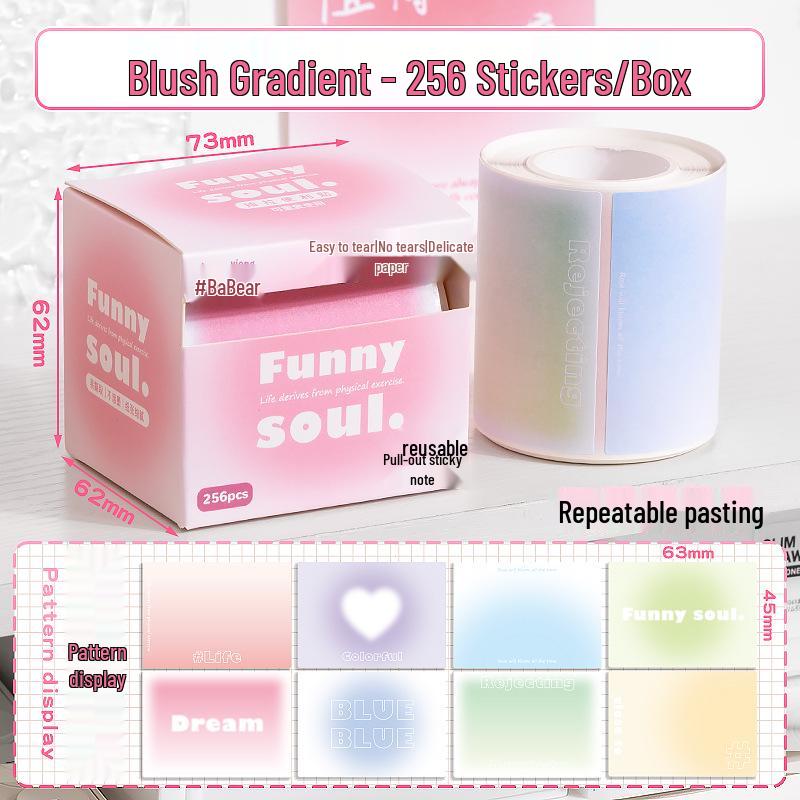 Kaba Bear Capybara Fully Adhesive Sticky Notes for Students - Error Notes & Memos