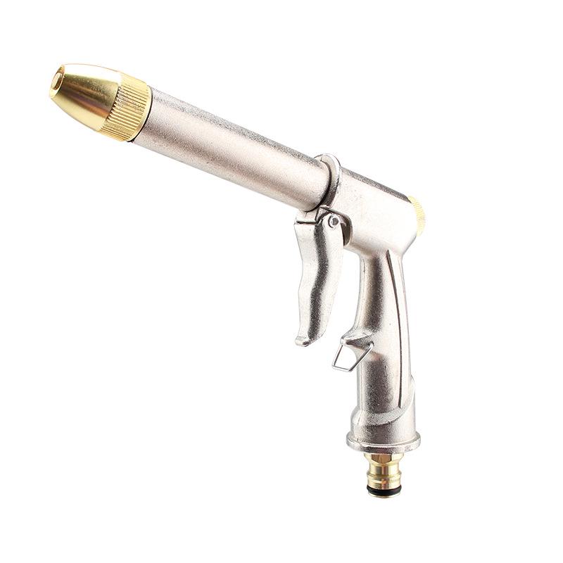 High-Pressure All-Metal Water Gun: Booster Floor & Car Washer with Tap Connection.