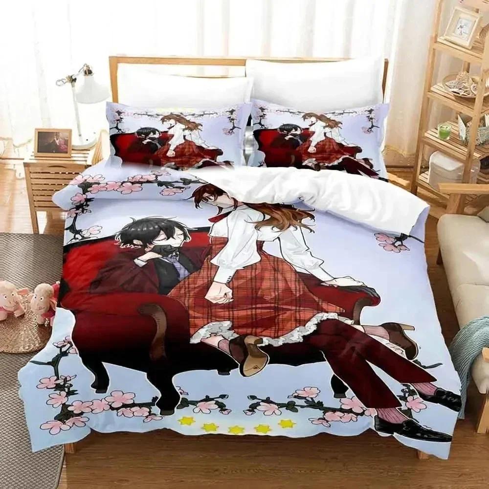 Comforter 3D Anime Hori San To Miyamura Kun Horimiya Printed Bed Set Bedding Set Sheet Full