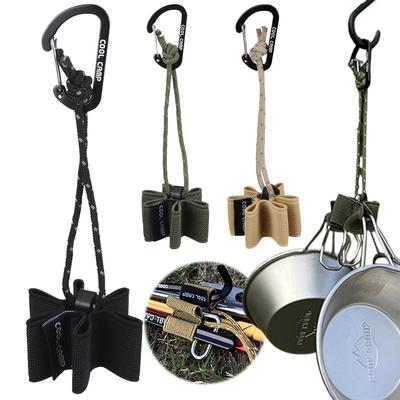 6-Hole Ground Nails Storage Strap Retractable Portable Tent Stakes Storage Belt Canopy Peg Storage Strap for Hiking Picnic