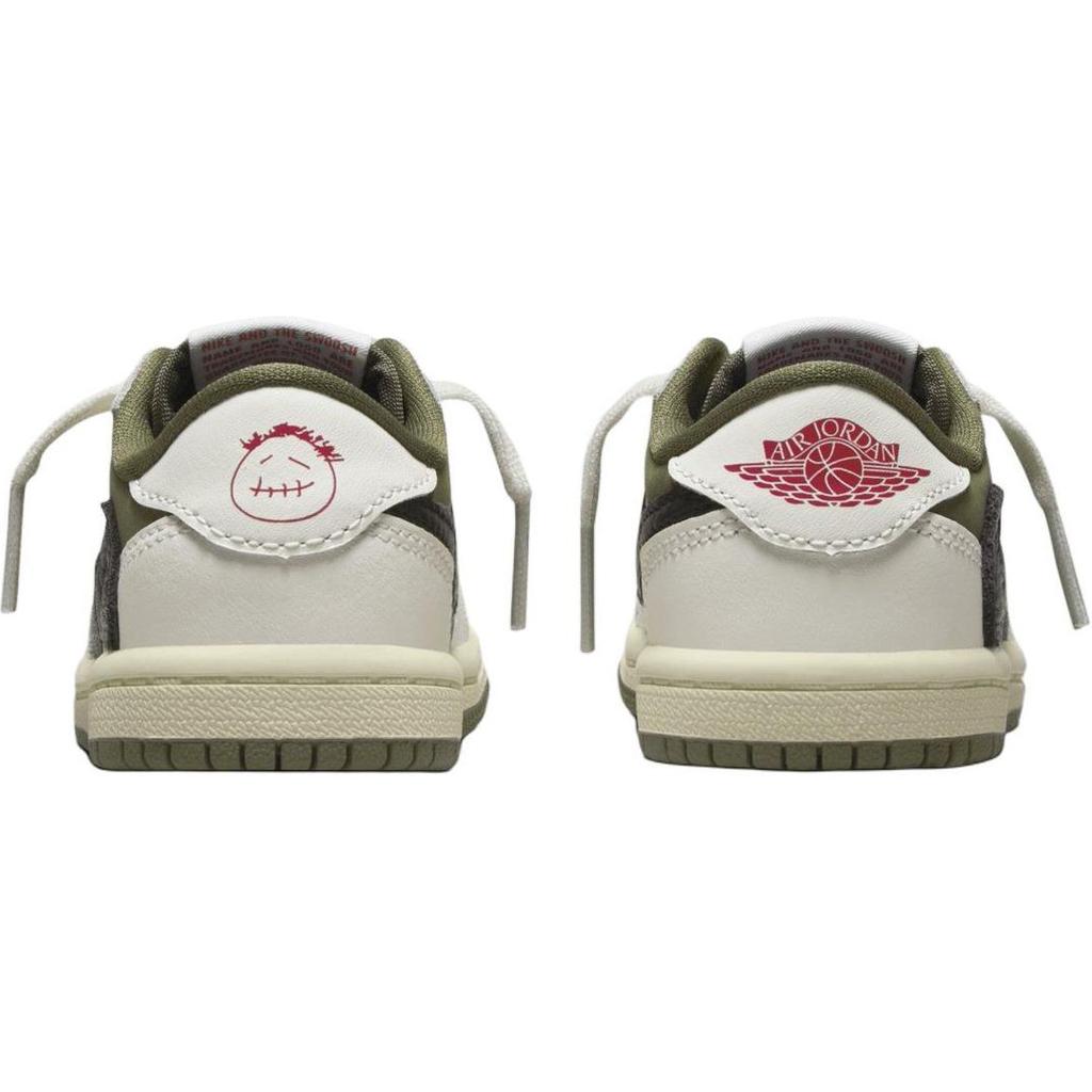 Travis Scott X Air Jordan 1 Retro Low OG SP TD Reverse Olive / Medium Olive Baby Sneakers Green Black Sail DO5441-200
