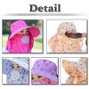 Sun Wide Face UV CZA624 [White Fang] Hat, Hat, Brim, Cover, Protection, Outdoor, Women's (Pink)