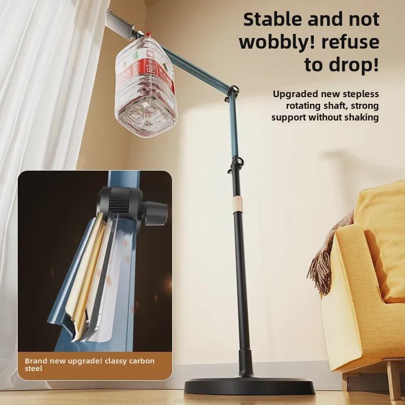 Adjustable Floor-Standing Phone Stand with 360-Degree Rotation for Live Streaming and Overhead Shooting