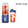 1pc Blue/Pink Portable Small Electric Juicer Stainless Steel Blade Cup Juicer Fruit Automatic Smoothie Blender Kitchen Tool